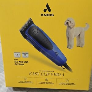 Andis Easy Clip Versa Pet Clipper - Blue and Black. New, Discounted Shipping
